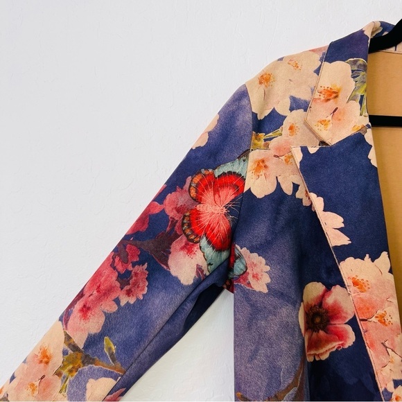 Solitaire Soft Floral Butterfly Light Weight Jacket M - Picture 5 of 8